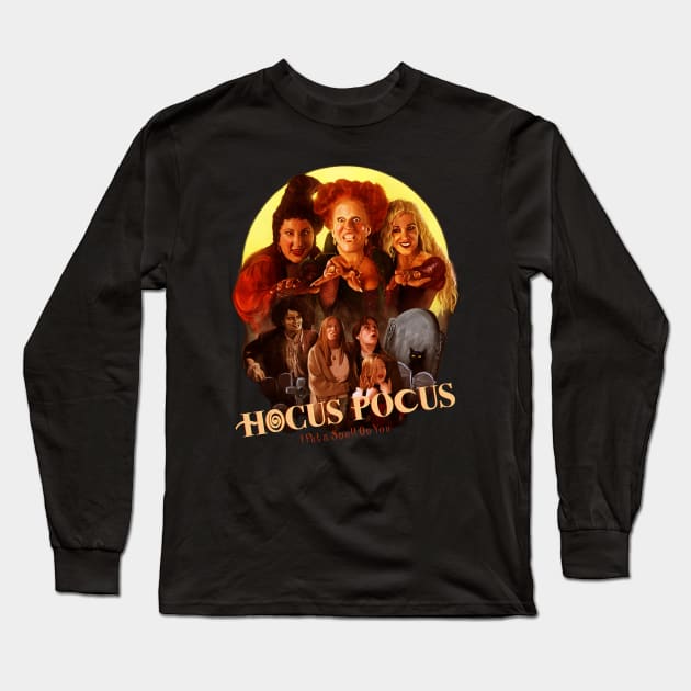 I Put Spell On You - Hocus Pocus Long Sleeve T-Shirt by Rundown